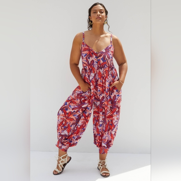 Anthropologie Claire Colin Bohemian Beach Romper, Medium - Picture 3 of 10